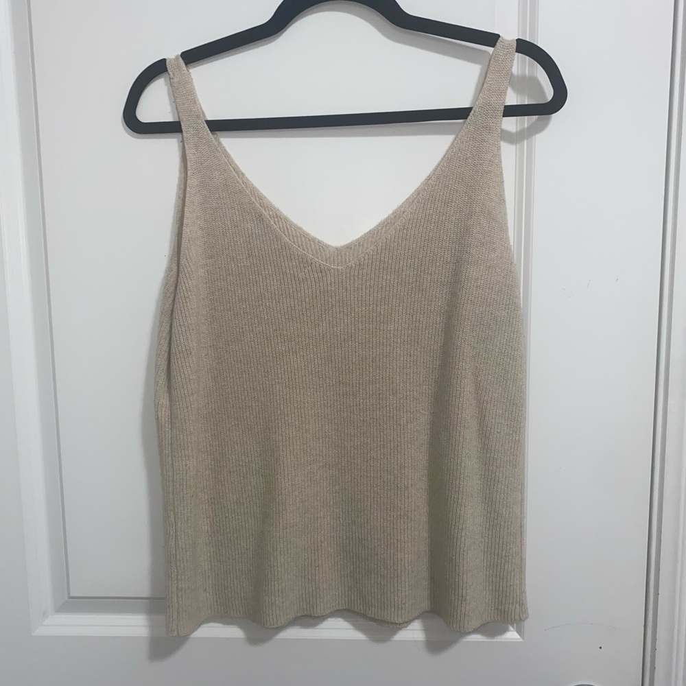 Primark Beige Knit Tank Top size M